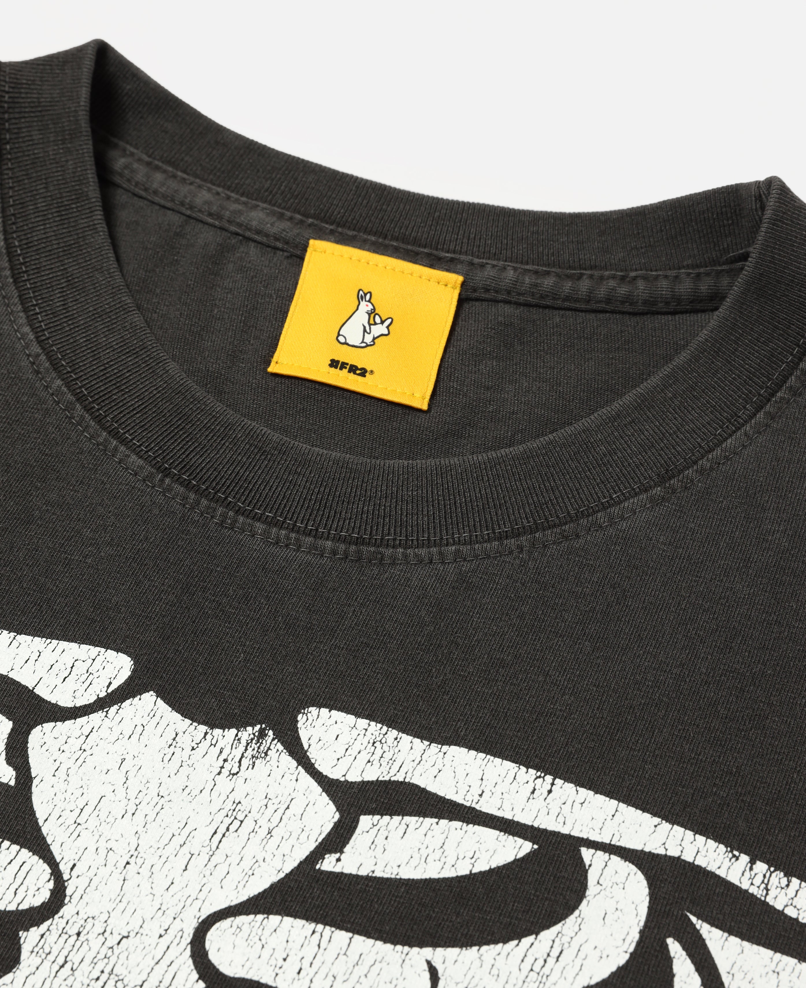 Bone Garment Dye L/S T-Shirt (Black)