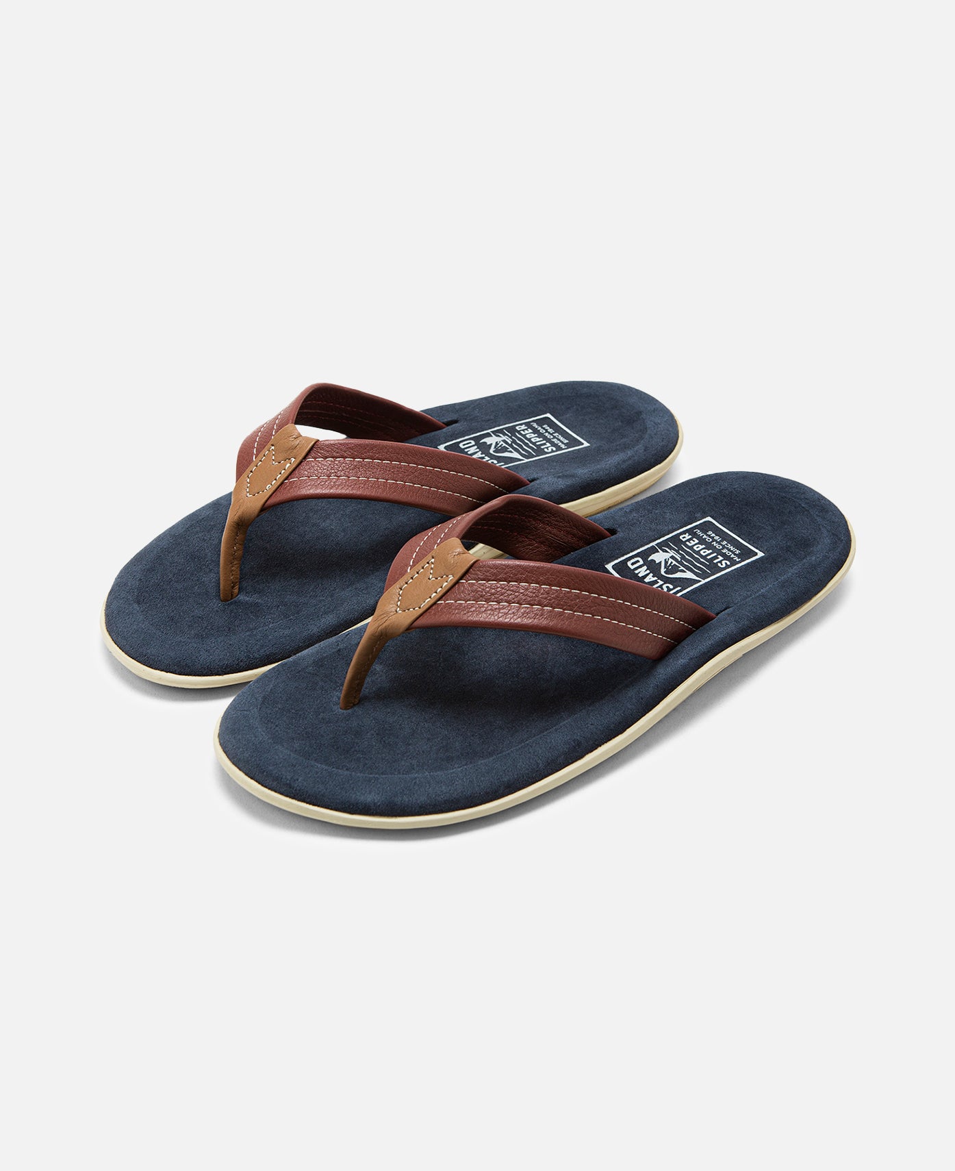 Island Slipper - Mixed Leather (Navy) – JUICESTORE