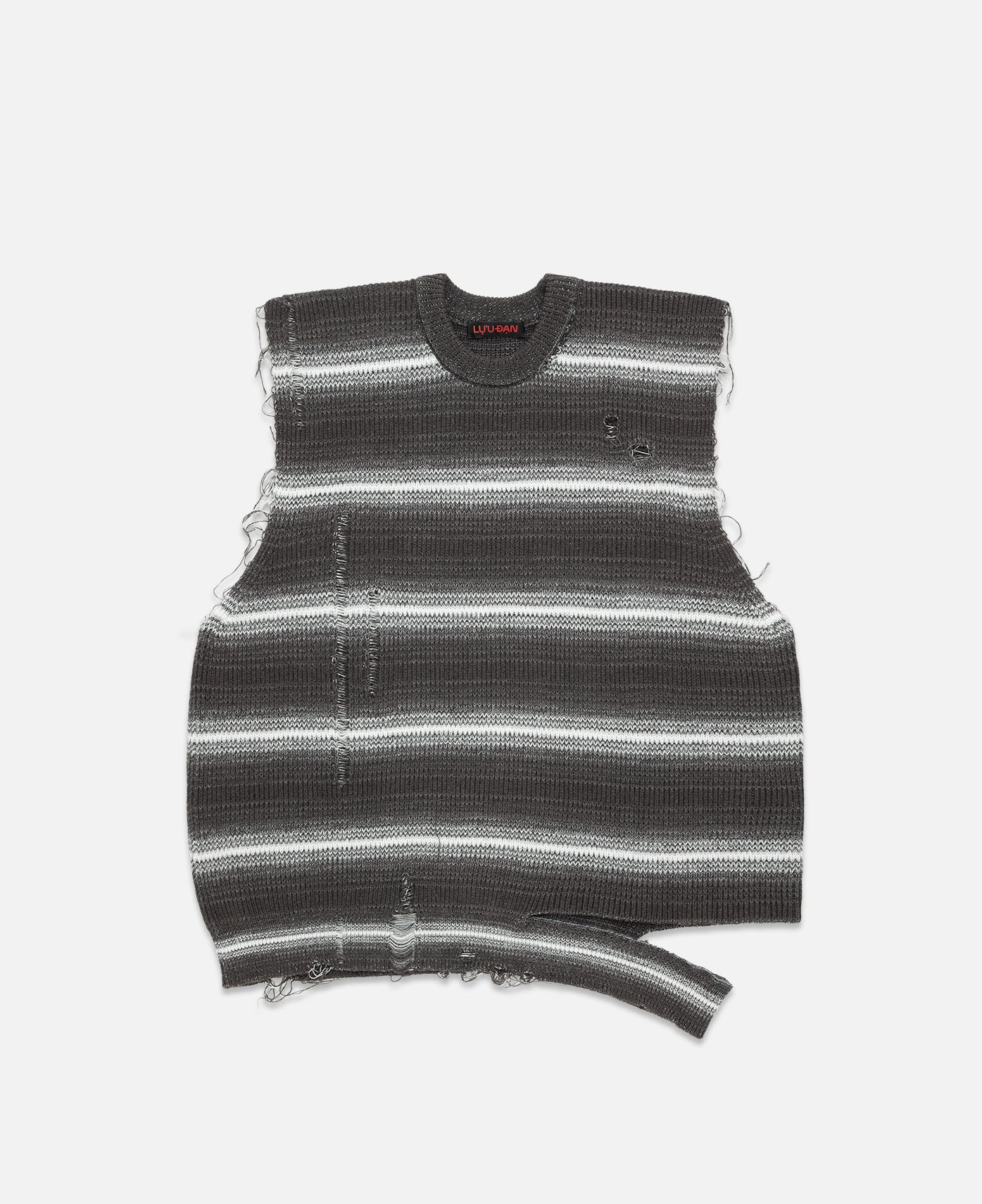 Luu Dan - Bleached Striped Sweater Vest (Grey) – JUICESTORE