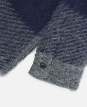 Mohair Hooded Shirt Jacket (Blue)
