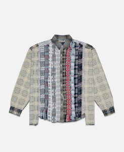 Rebuild By Needles I.O. Flannel Shirt (White)