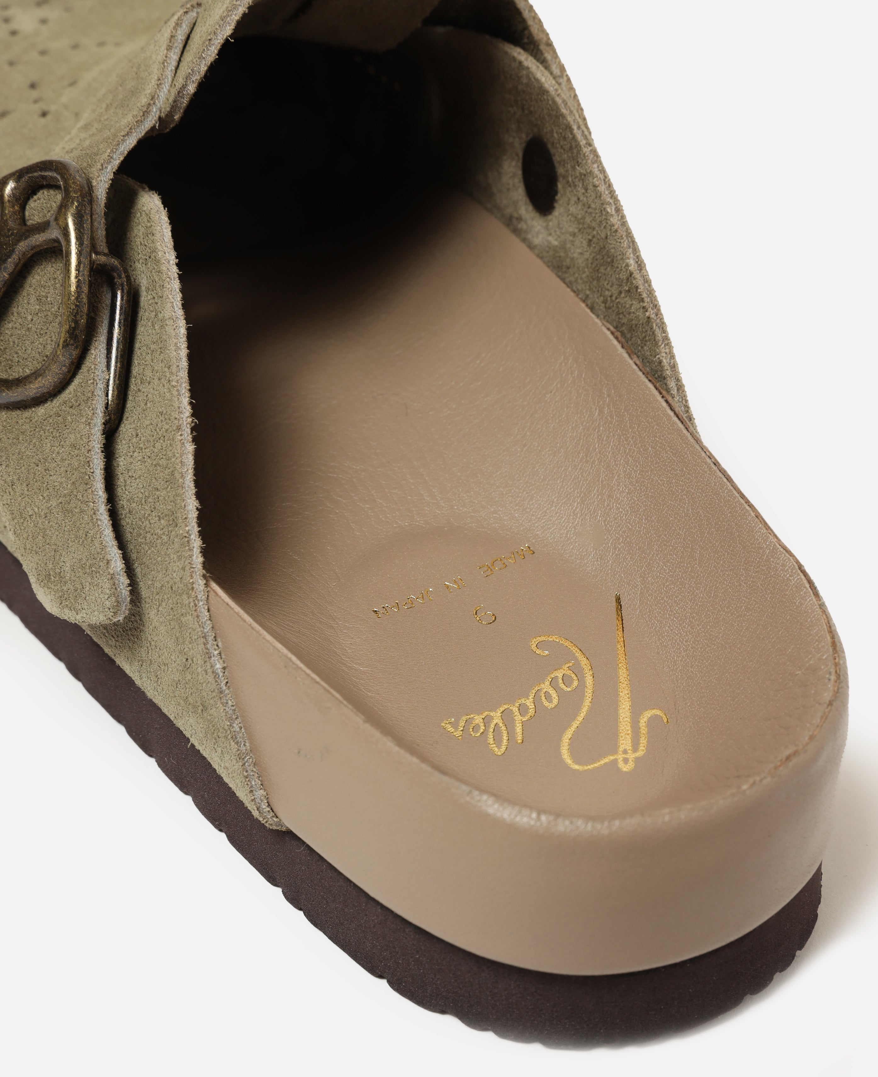 Clog Sandal - Suede (Khaki)