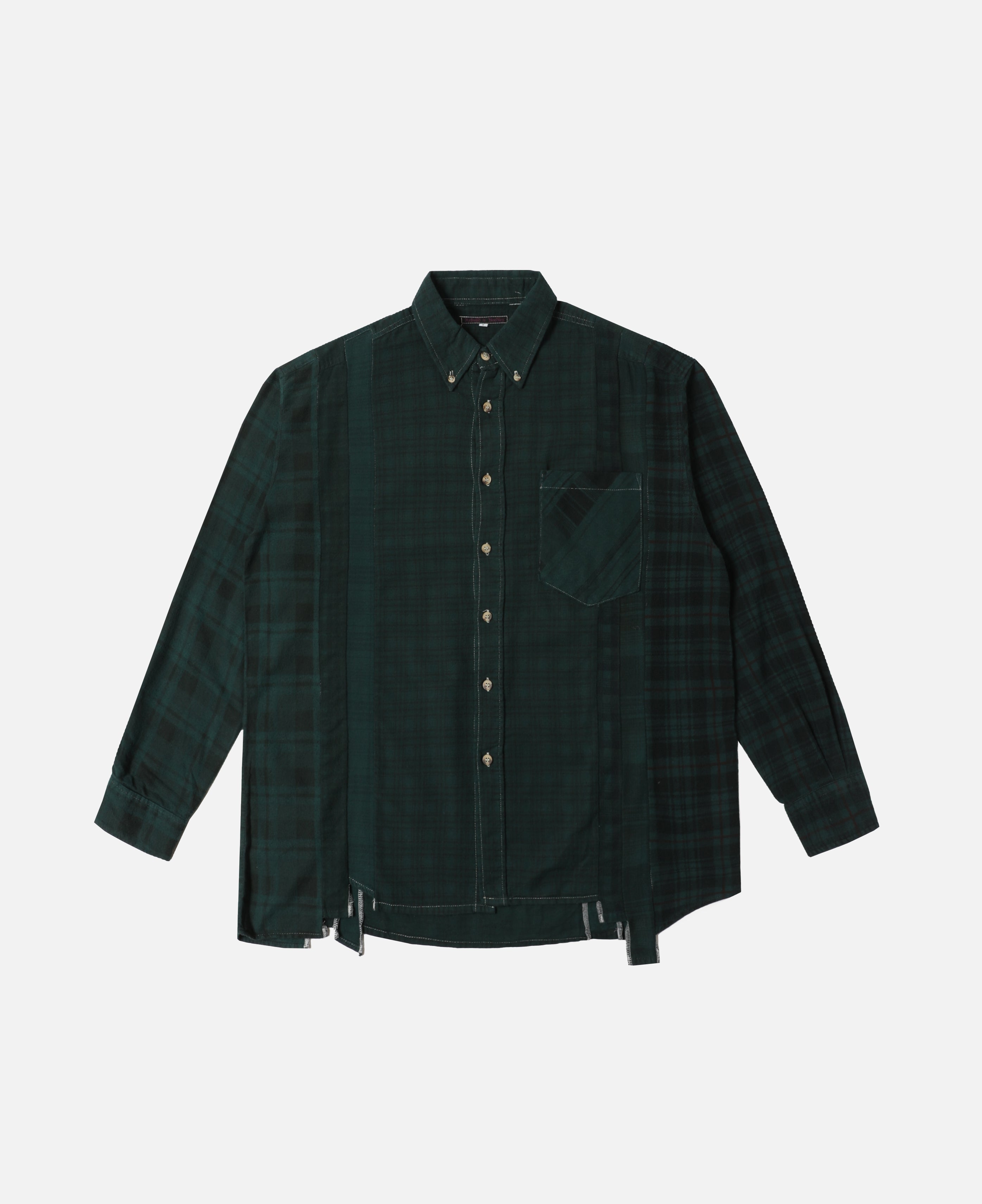Flannel Shirt - 7 Cuts Shirt/Over Dye (Green)