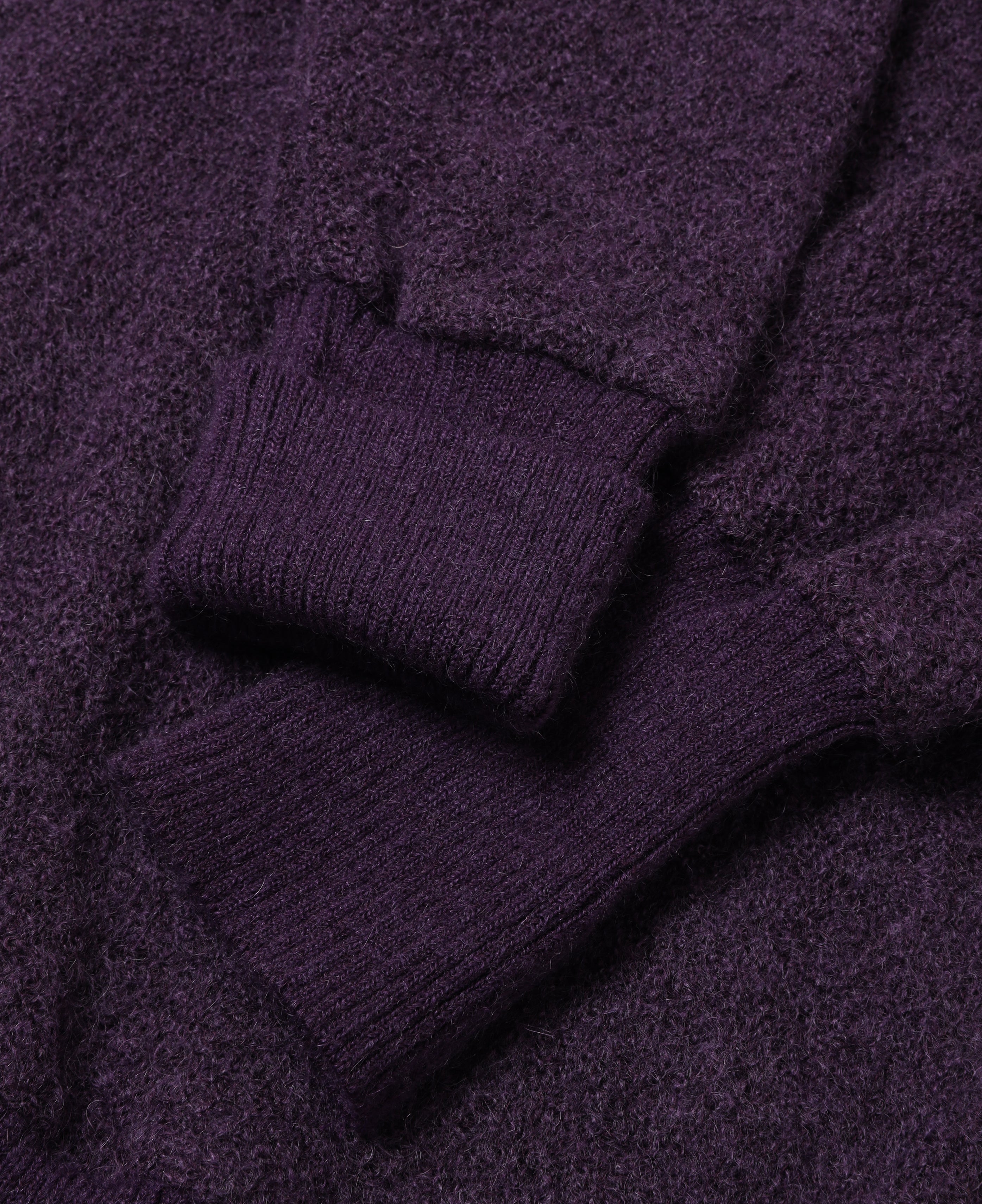 Knit Cardigan - Crepe Weave Stripe (Purple)