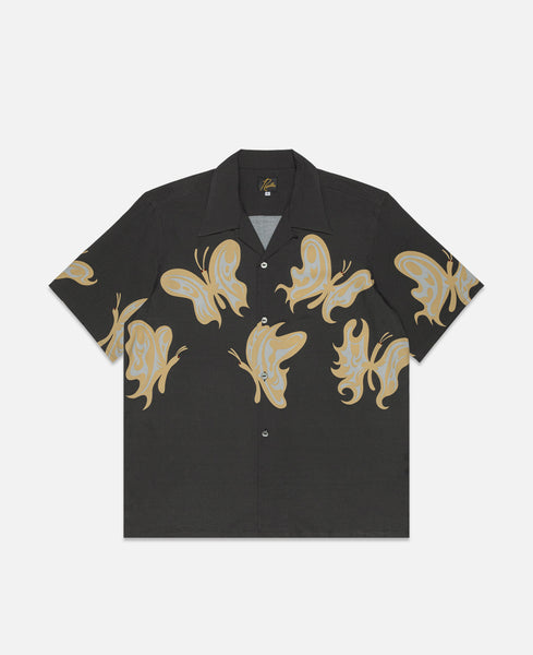 ニードルズ×カエ タナカ/Needles x Kae Tanaka 黒シャツ ニードルズ×キエ タナカ/Needles x Kae Tanaka S/S One-Up Shirt