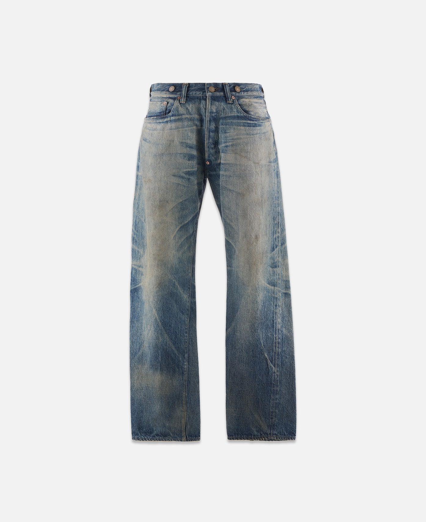 5 Pockets Damage Denim Pants (Blue)