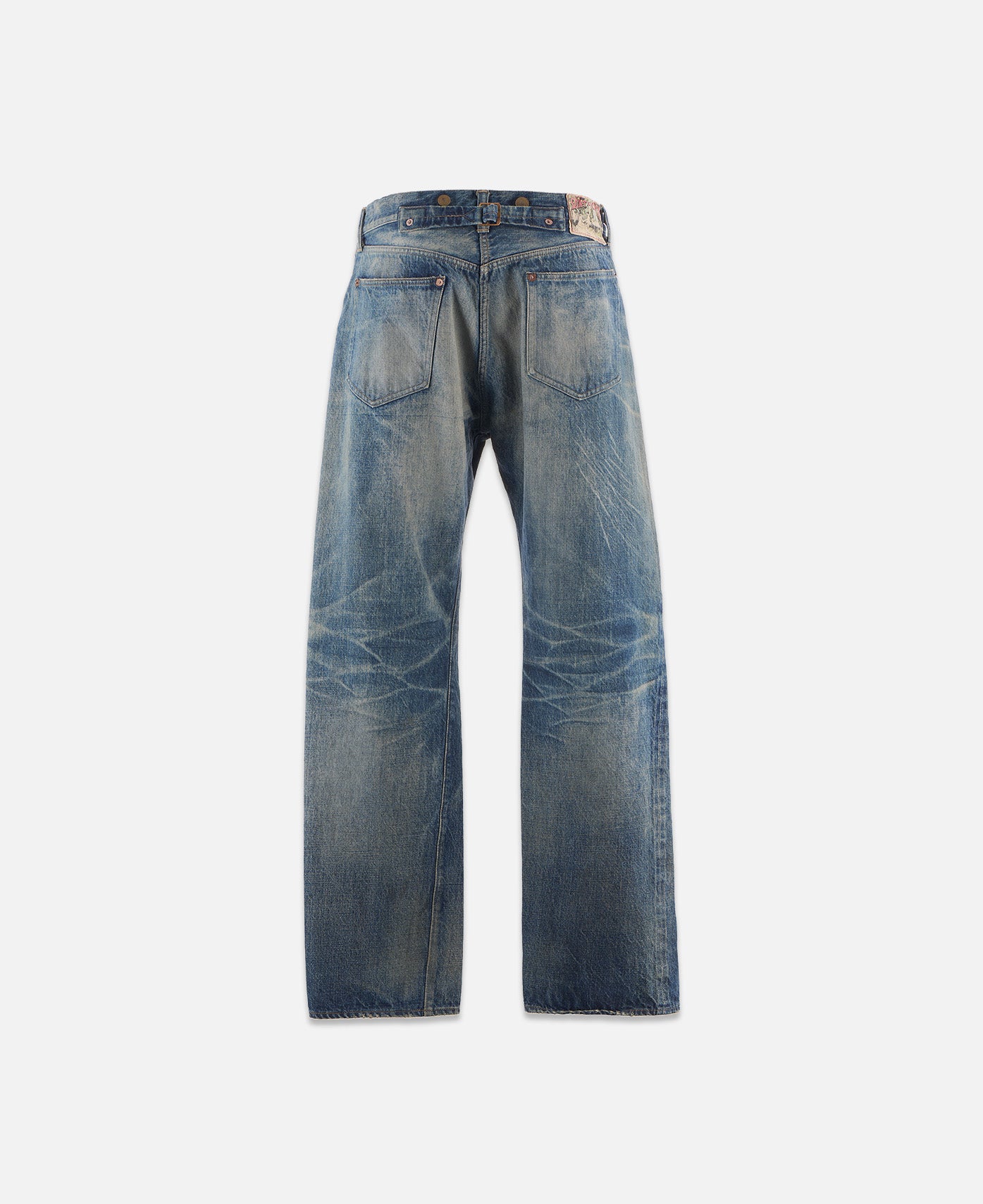 5 Pockets Damage Denim Pants (Blue)