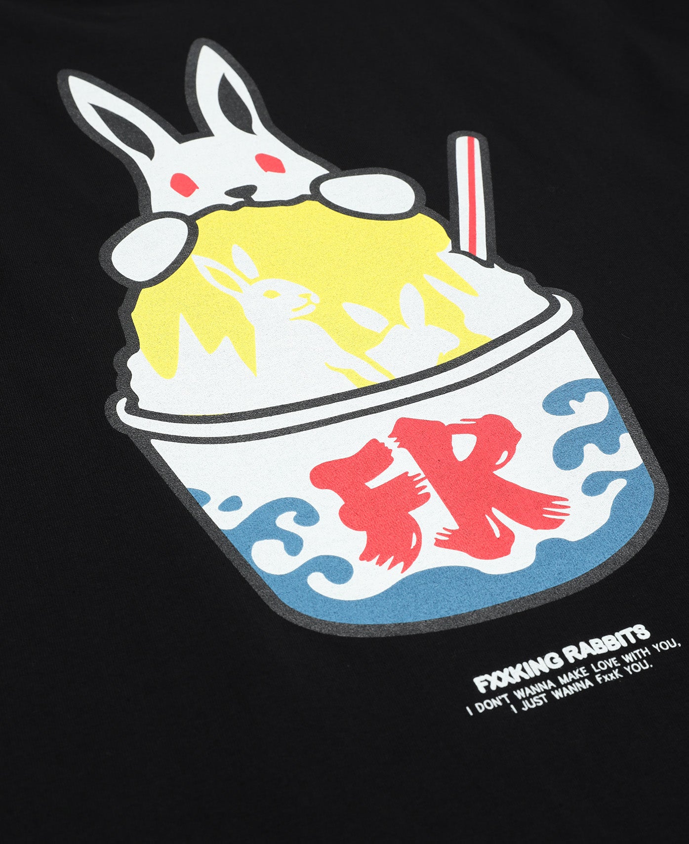 Shaved Ice Rabbit T-Shirt (Black)