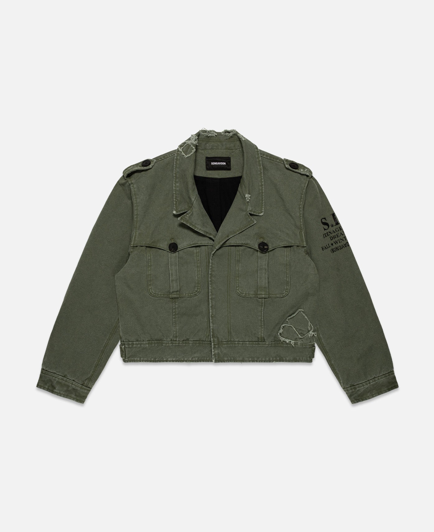 SONGAADON - Green Ripped Jacket (Green) – JUICESTORE