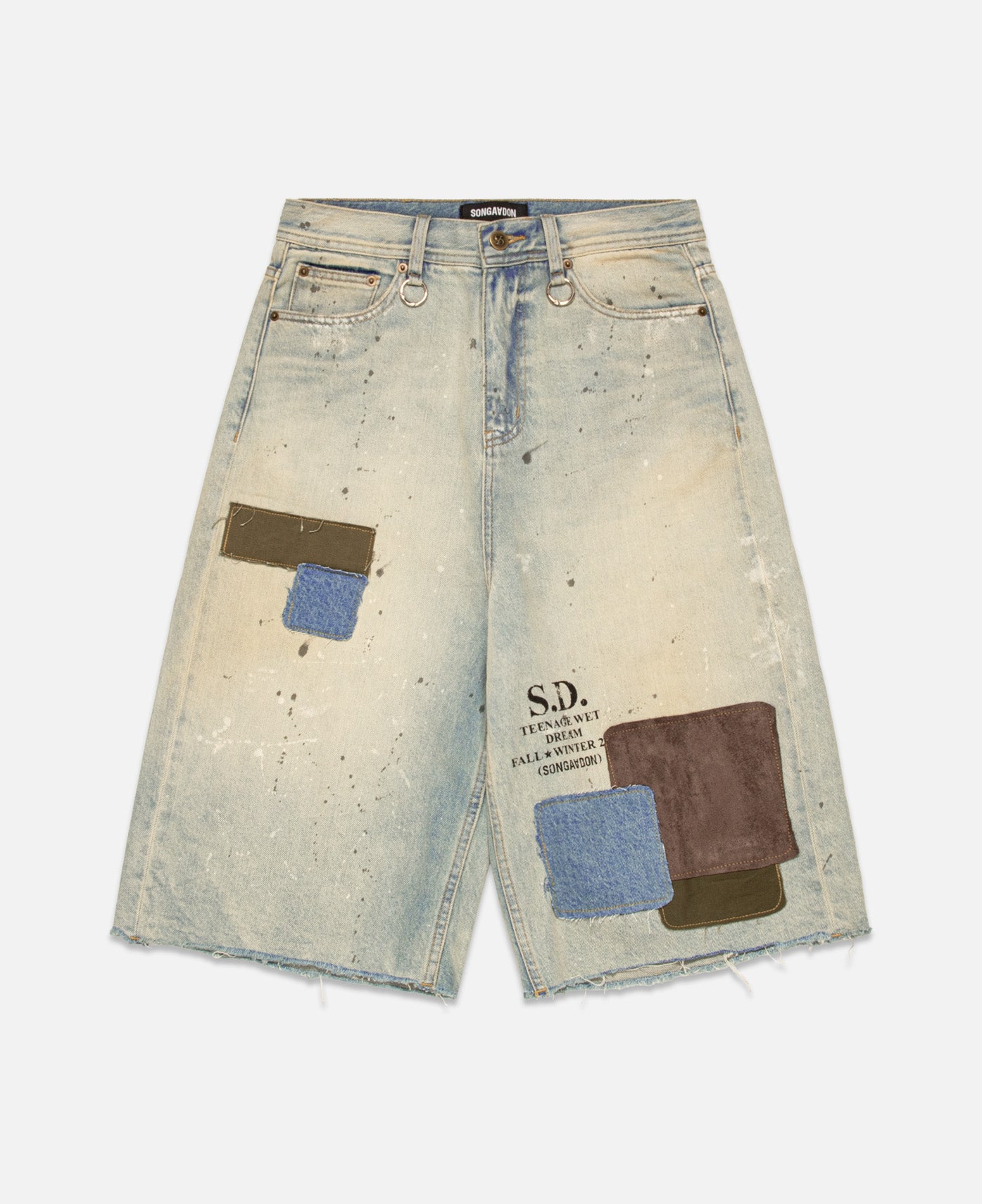 【関税&送料込】Chloe Patchwork Denim Shorts SONGAADON - Patchwork Denim Shorts (Blue) – JUICESTORE