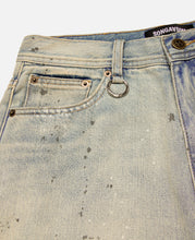 Patchwork Denim Shorts (Blue)