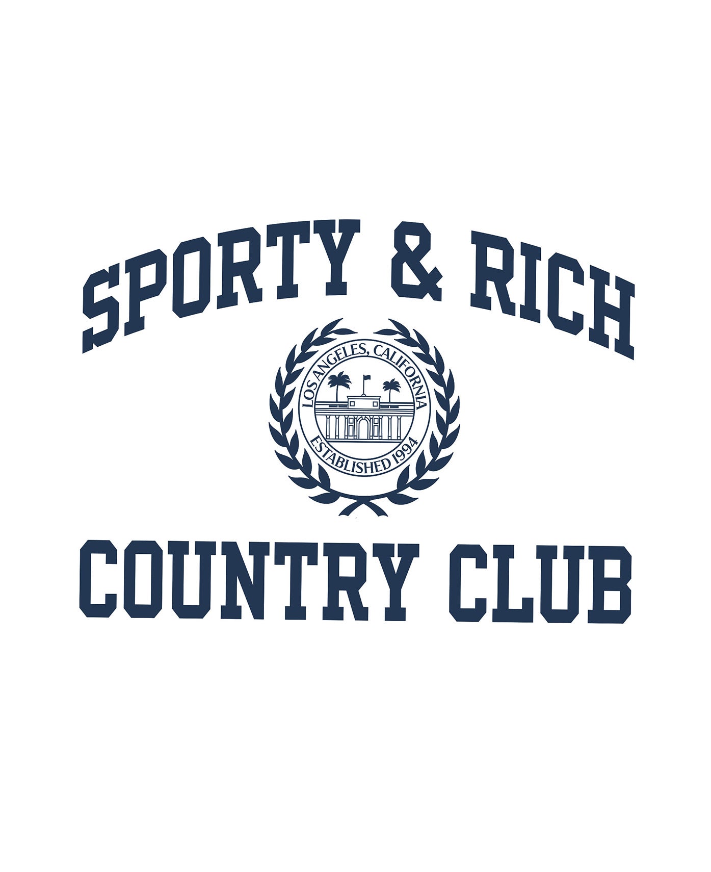 Sporty &amp; Rich Varsity Crest Tシャツ Sporty & Rich - Varsity Crest T-Shirt (White) – JUICESTORE