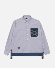 Striped Long Sleeve Shirt (Blue)