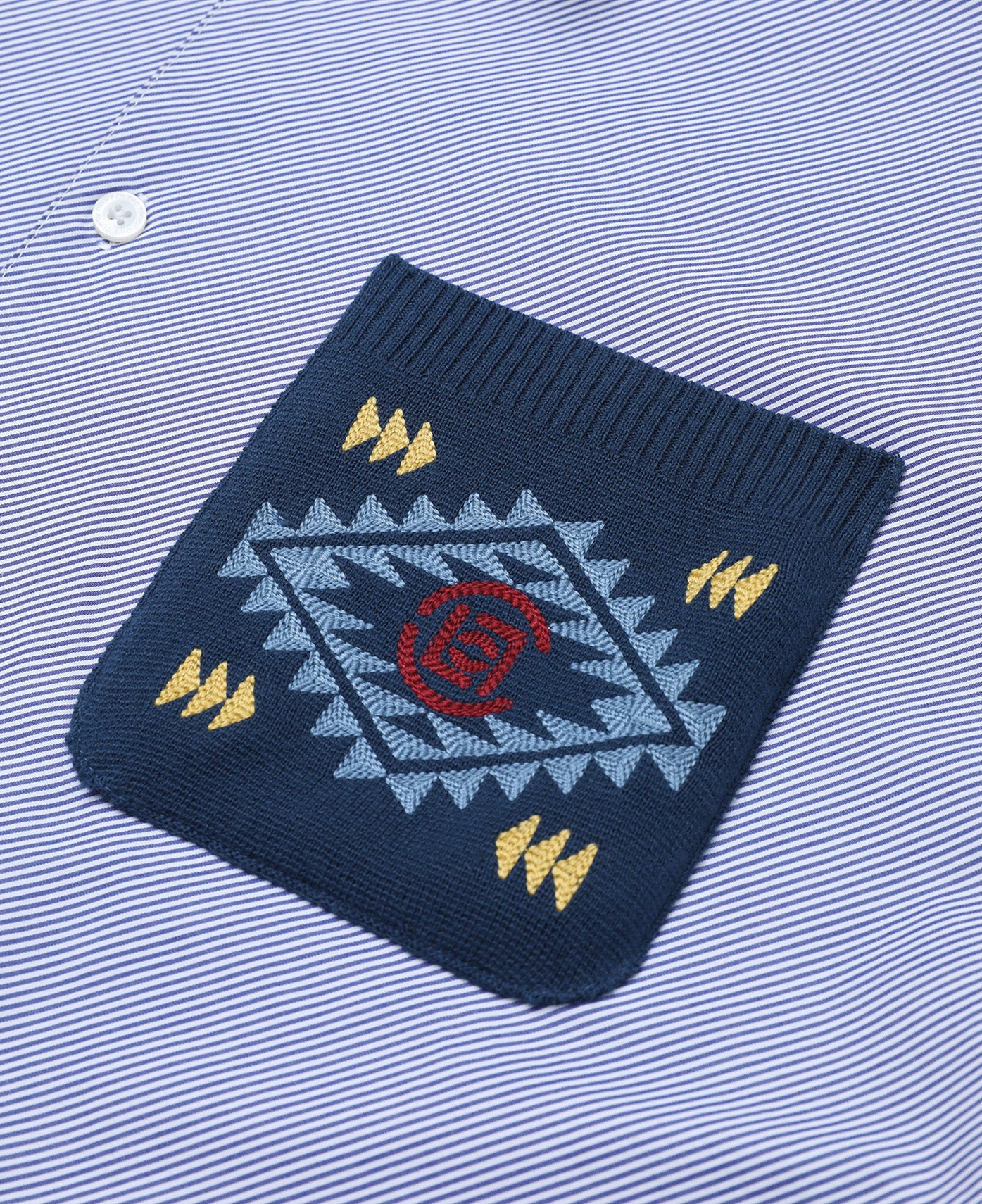 Striped Long Sleeve Shirt (Blue)