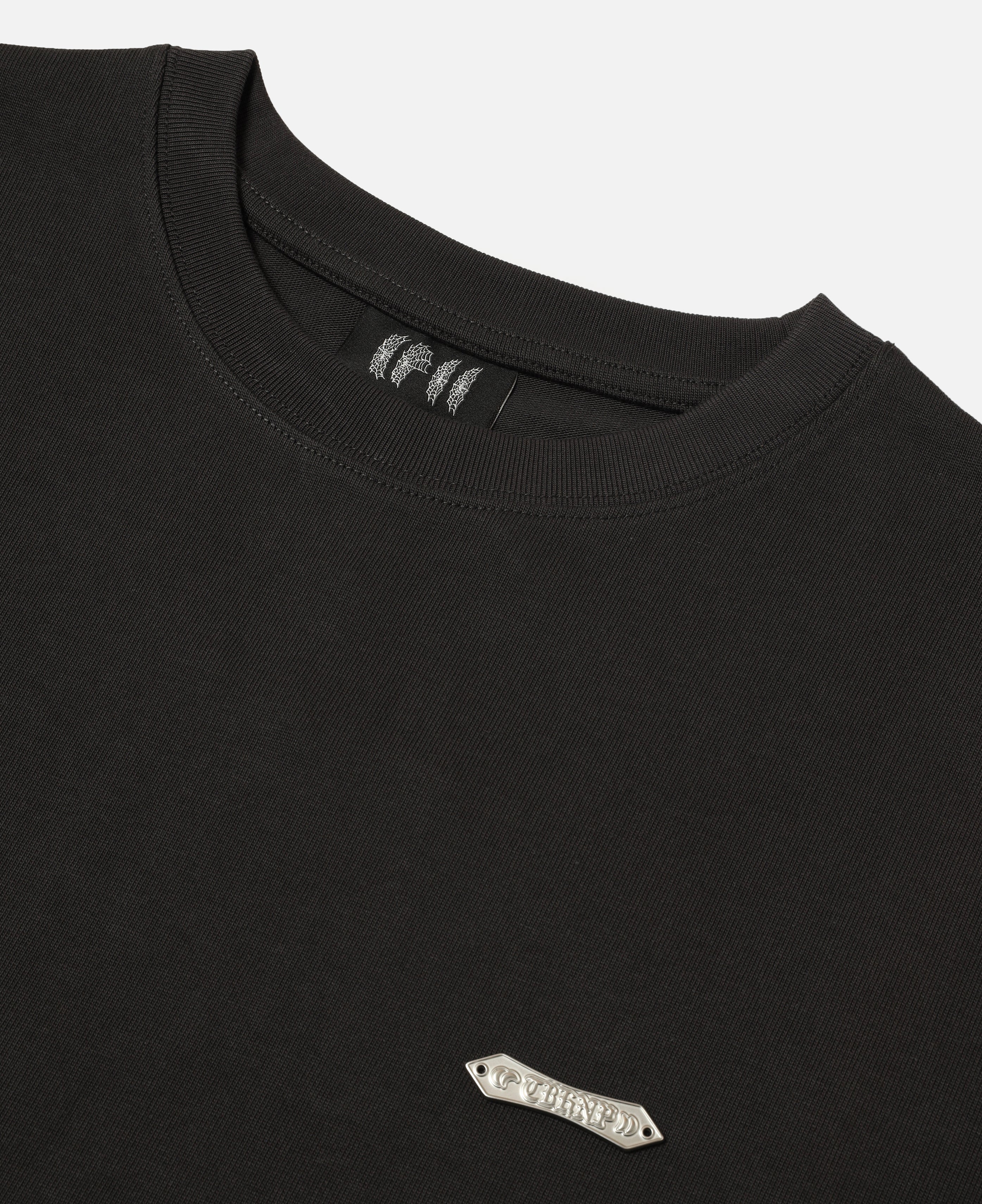 Luminous Dawn Flocked Long Sleeve T-Shirt (Charcoal)