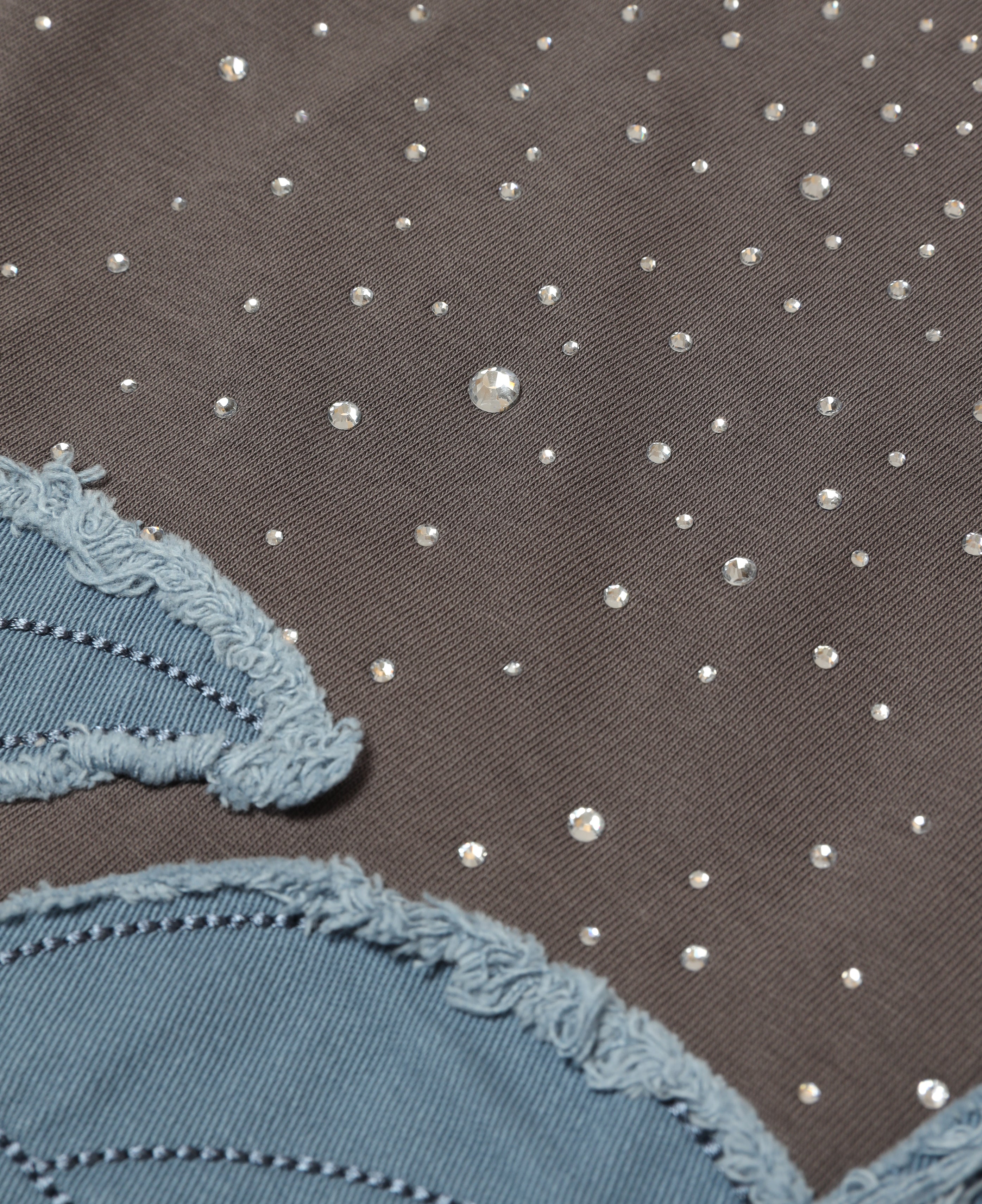 Luminous Dawn Rhinestone T-Shirt (Grey)