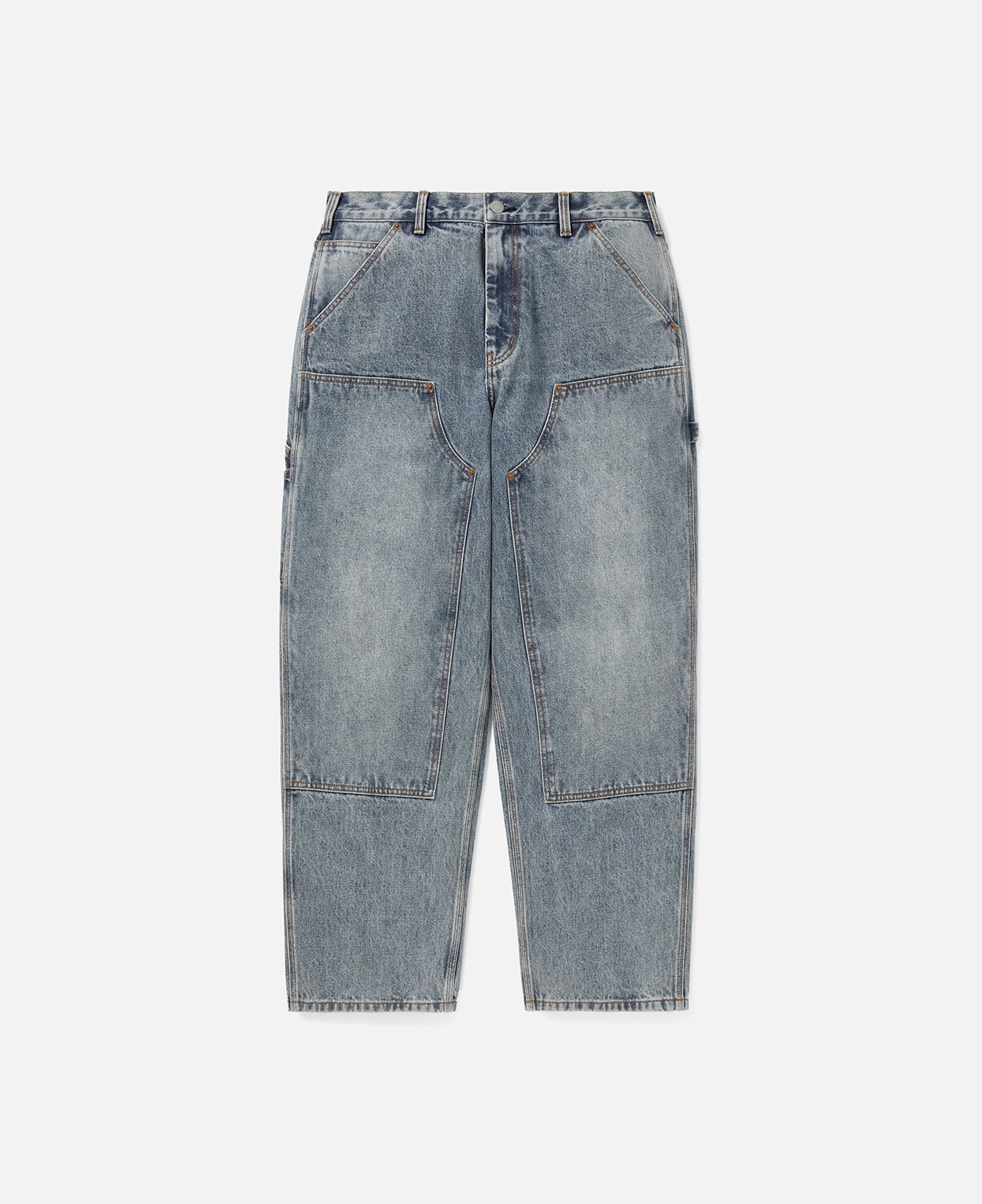 Denim Double Knee Pants (Blue)