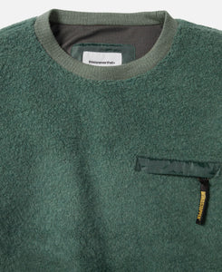 Gore-Tex Windstopper®  Wool Fleece Crewneck (Green)