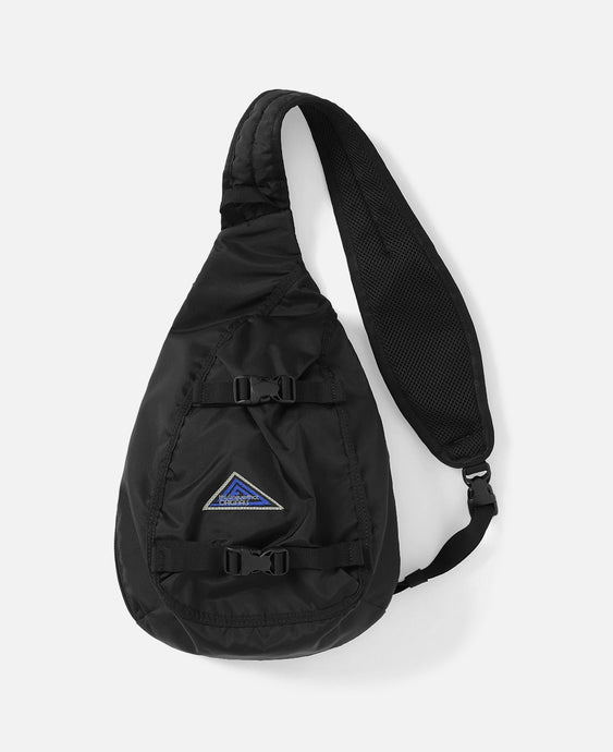 Washed Nylon Sling Bag (Black)