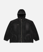 Basic Emblem Denim Jacket (Black)