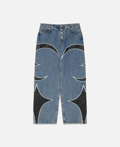 TC Leather Washing Denim Pants (Blue)