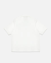 Trefoil Logo Play Football Graphic Short Sleeve Polo Shirt (White)