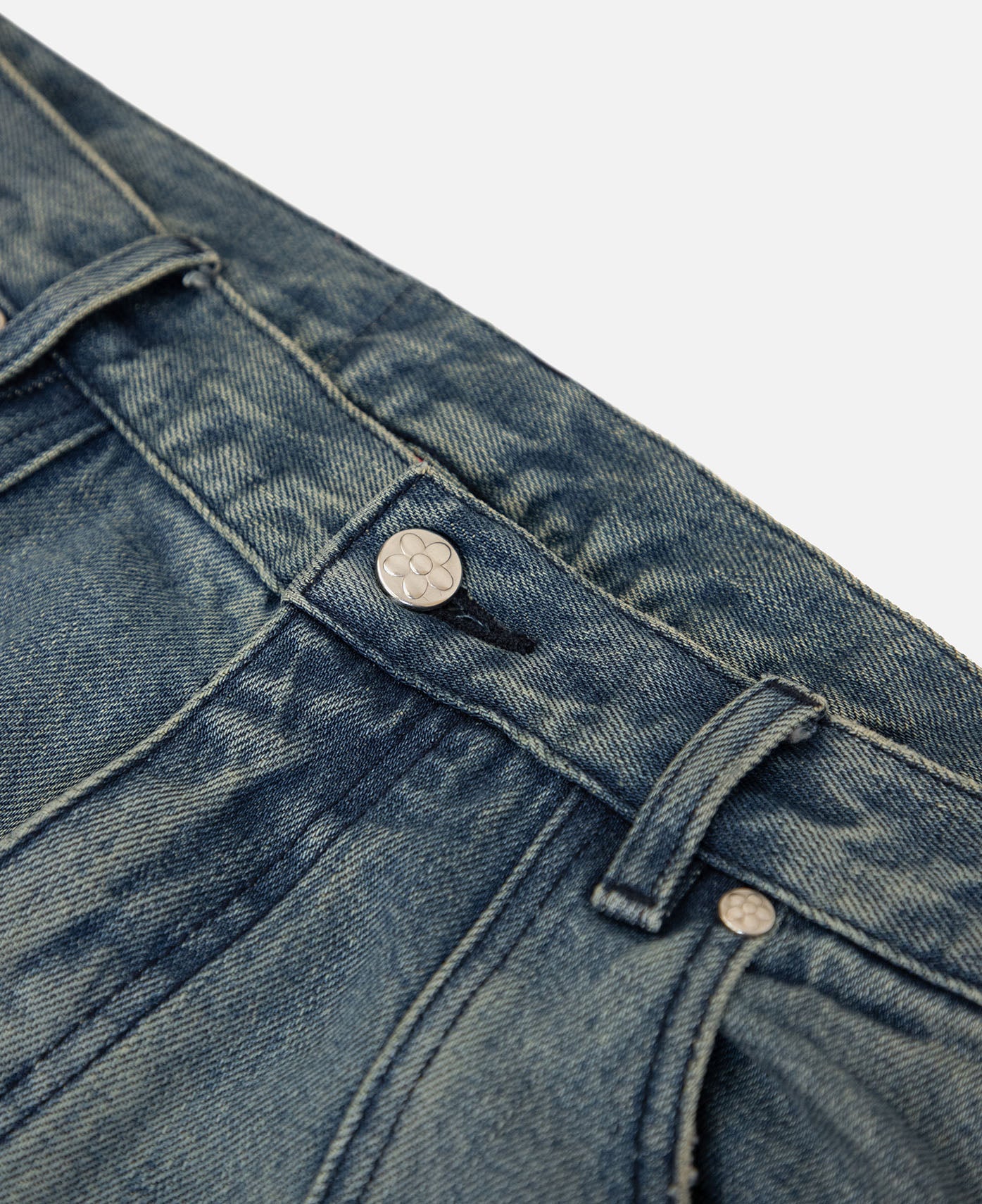 Classic Double Pocket Denim Jeans (Blue)