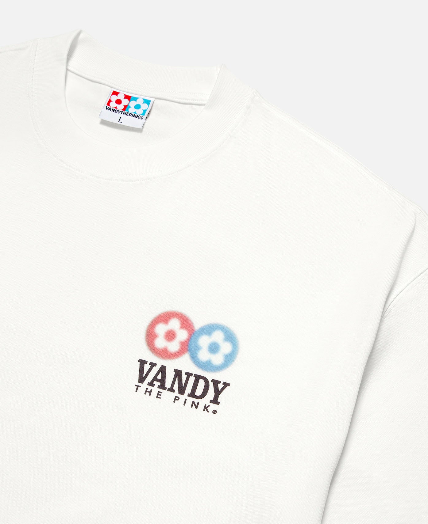 Vandy The Pink Size XL Logo Print T-Shirt White 2140 01