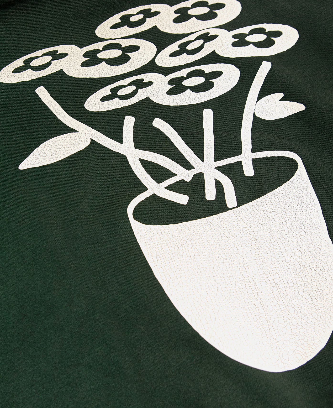 Cracked Flower Logo Hoodie (Green)