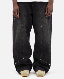 Double Pocket Robo Denim Pants (Black)