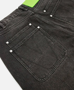 Double Pocket Robo Denim Pants (Black)