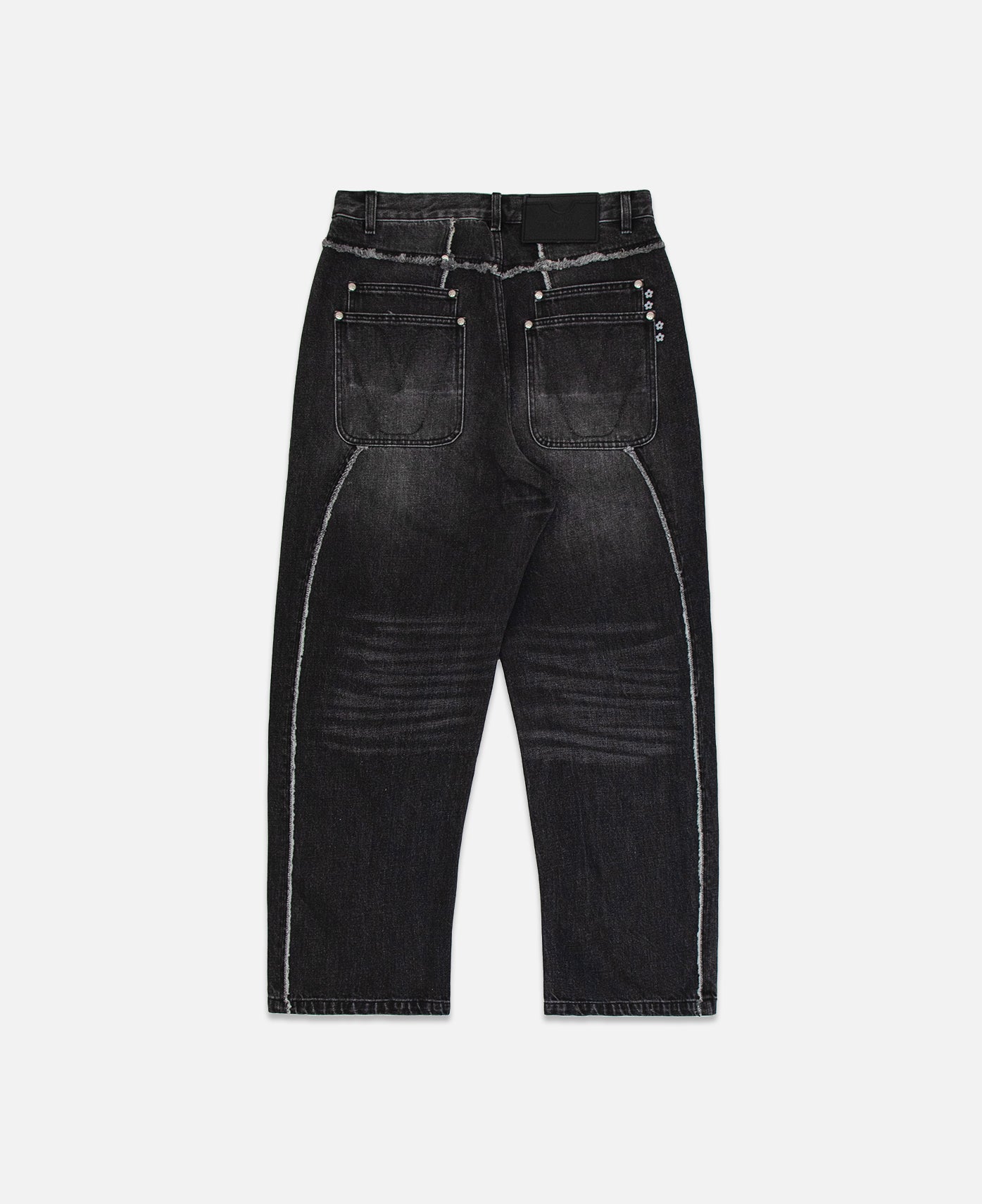 Fray Denim Jeans (Black)