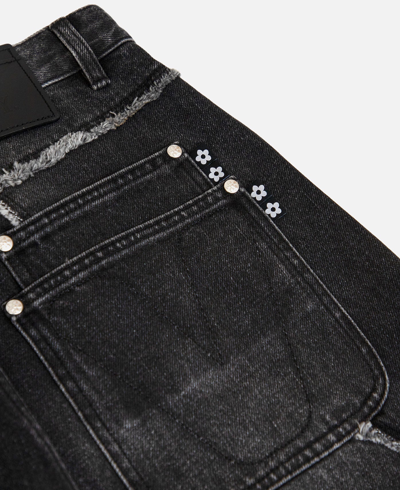 Fray Denim Jeans (Black)