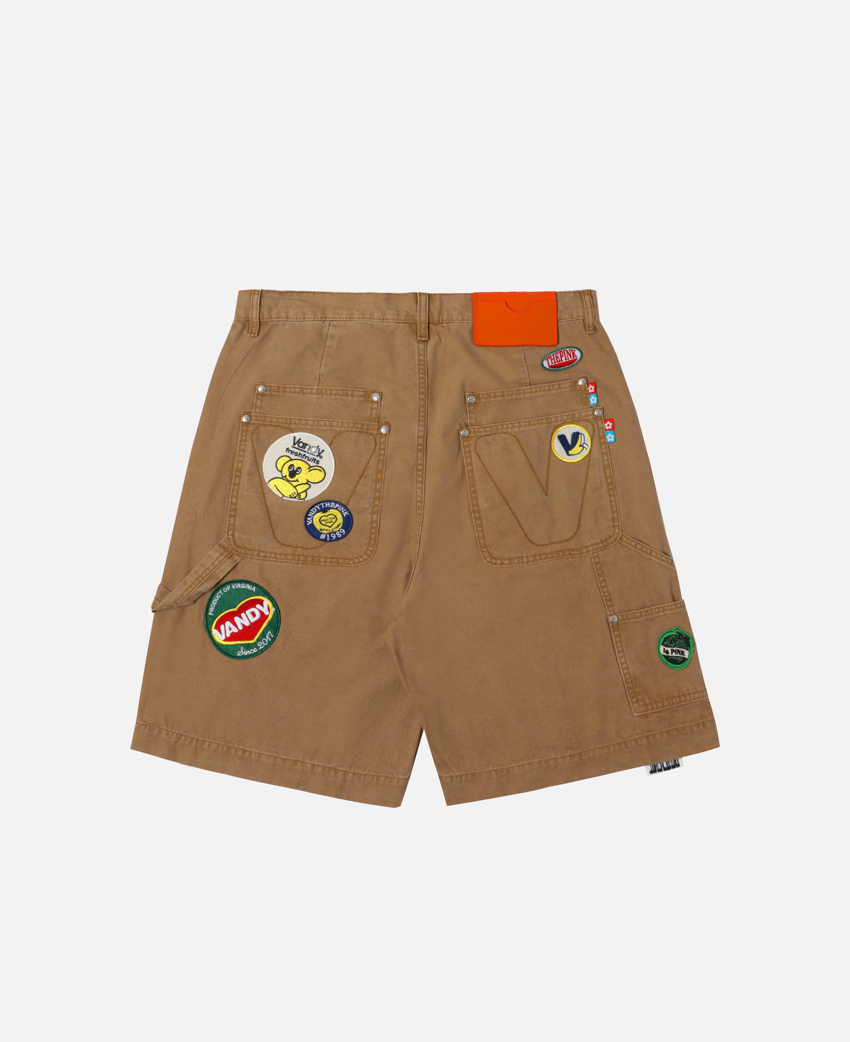 Patched Canvas Shorts (Beige)