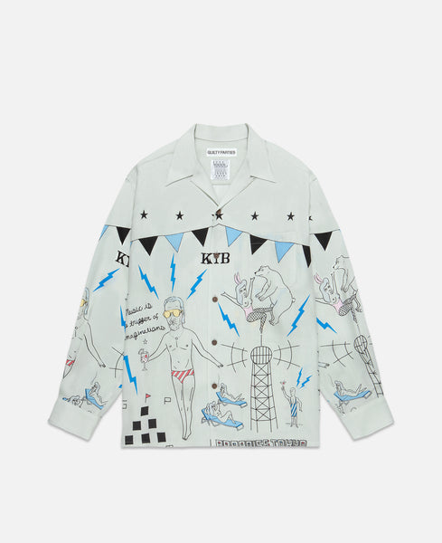 2024人気特価 Wacko Maria - Hawaiian L/S Shirt ( Type-1 ) (Grey) – JUICESTORE トップス