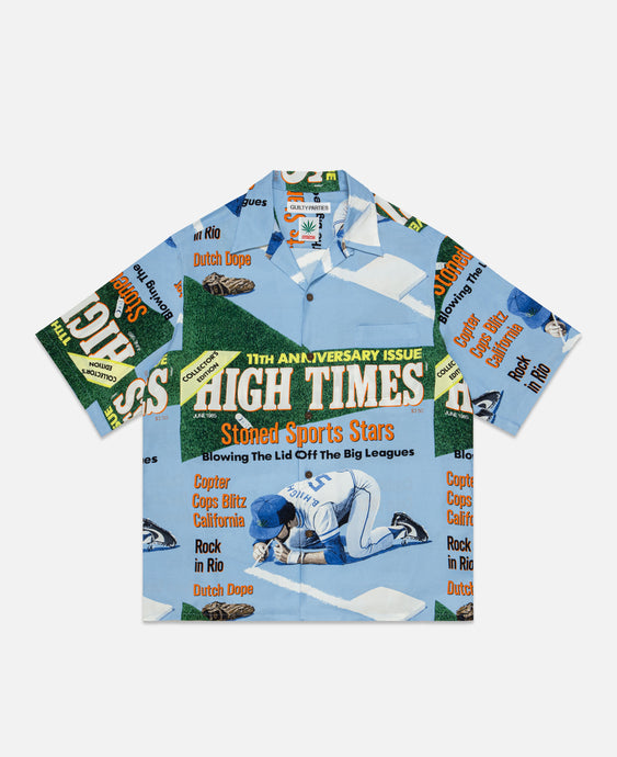 Hightimes / S/S Hawaiian Shirt (Type-4) (Blue)