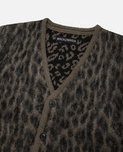 Leopard Heavy Mohair Cardigan (Brown)