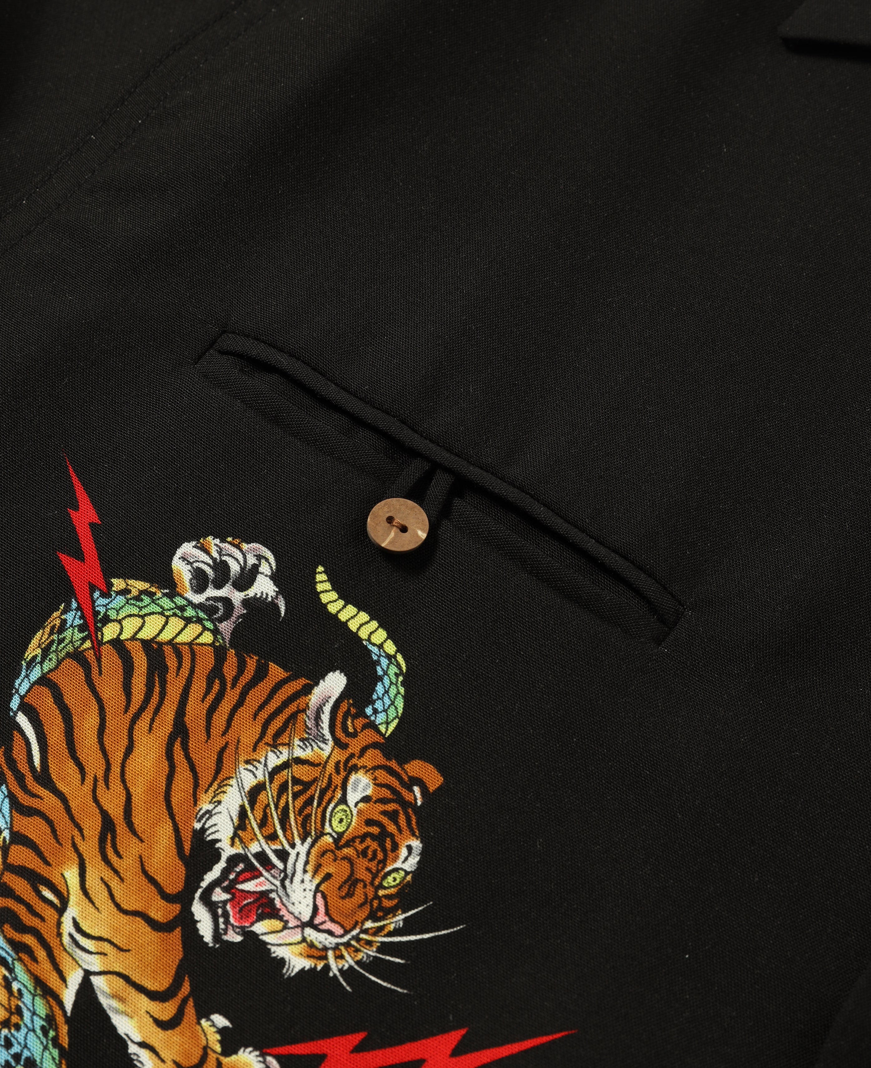 Wacko Maria X Tim Lehi Hawaiian Long-Sleeve Shirt (Black)