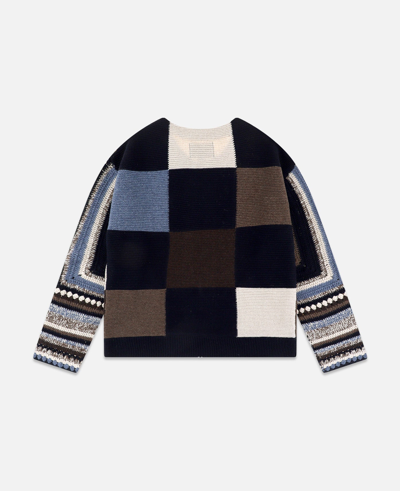 Colorblock Knit Yeseyesee - Color Block Croche Knit Zip Up (Multi) – JUICESTORE