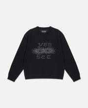 Eye Knit Pullover Sweater (Black)