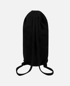 Jacquard Fabric String Bag (Black)