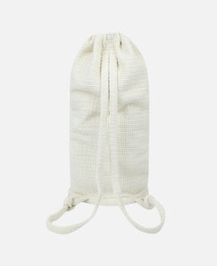 Jacquard Fabric String Bag (White)