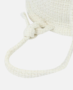 Jacquard Fabric String Bag (White)