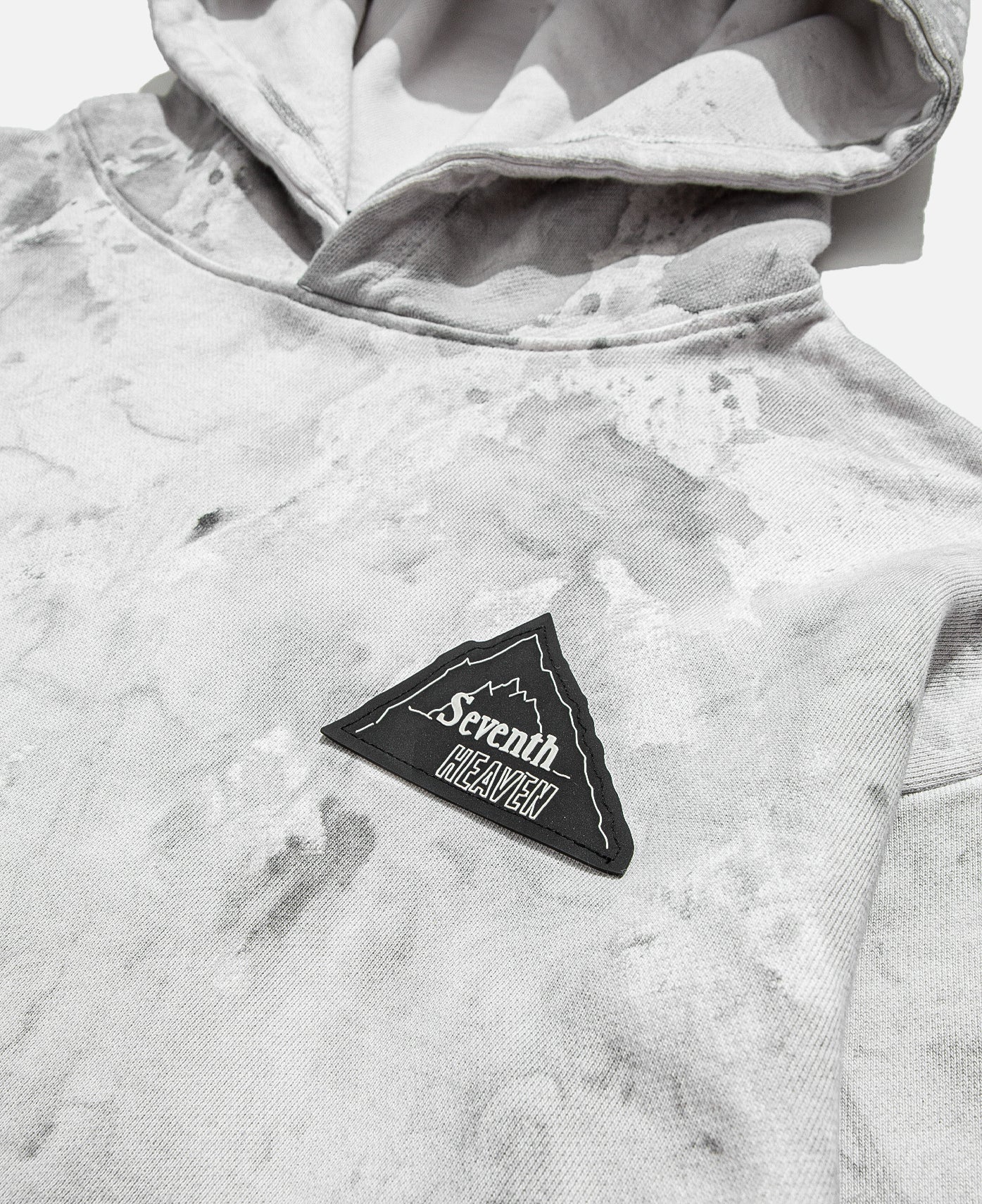 Marble Dye Mountain Logo Hoodie (White)