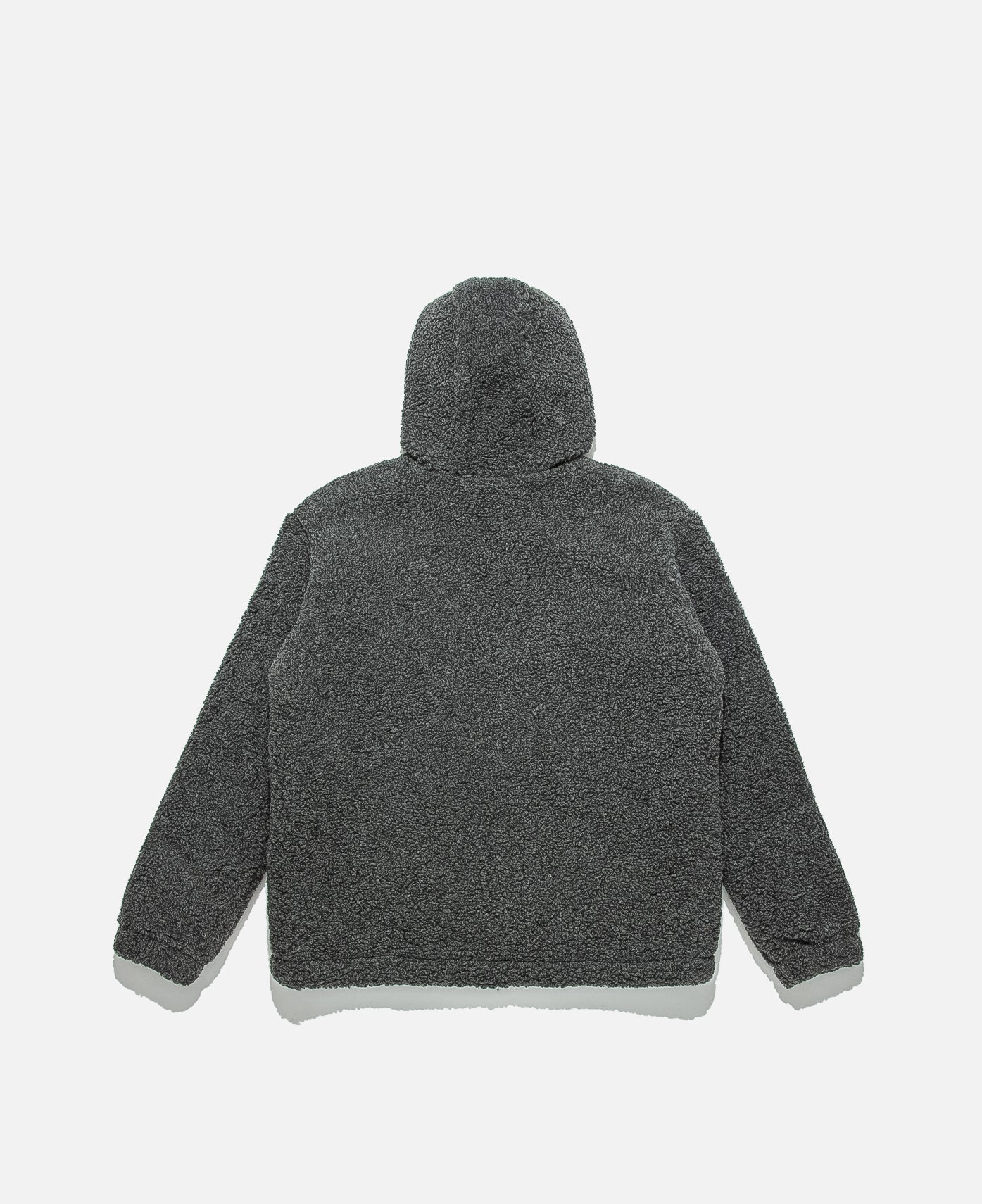 Quarter Zip Sherpa Hoodie (Grey)