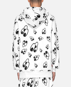 3 Eyed All Print Hoodie (White)