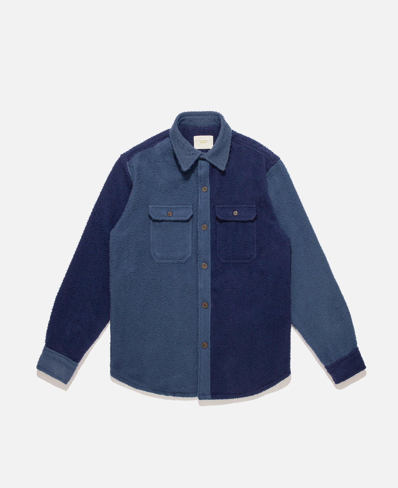 Boiled Wool Overshirt (Navy)