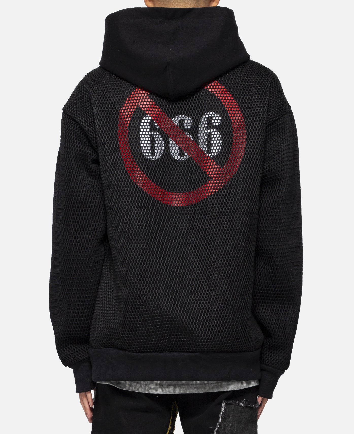 Who Decides War Mesh Overlay Hoodie