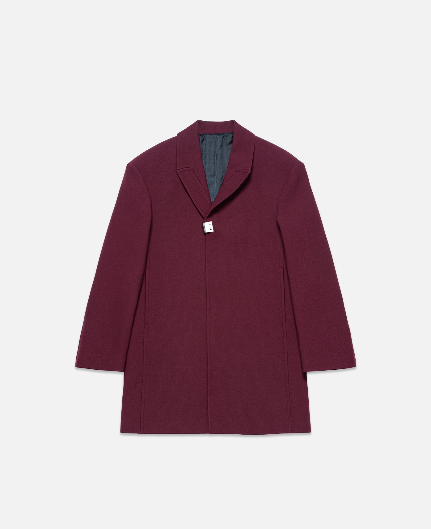 Burgandy hot sale wool coat