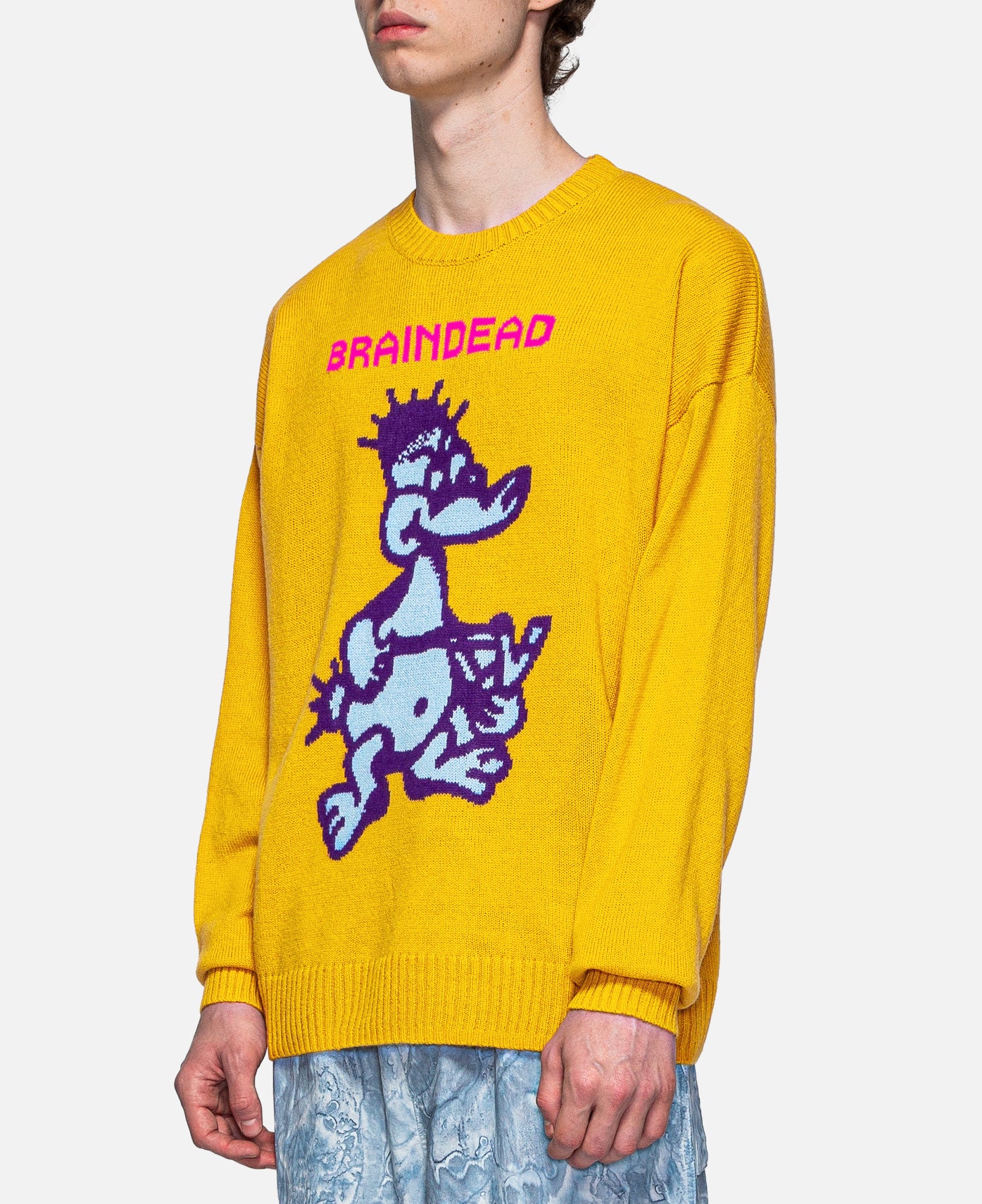 Brain Dead - Slingshot Knit Sweater (Yellow) – JUICESTORE